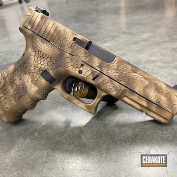 Kryptek Camo Glock 20 Cerakoted Using Gen Ii Desert Sand, Mud Brown And Patriot Brown