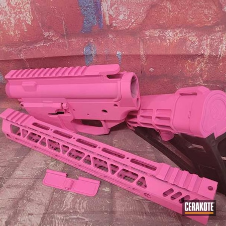 Powder Coating: Pink,S.H.O.T,AR Custom Build,AR-15,AR Build,Prison Pink H-141,AR Project