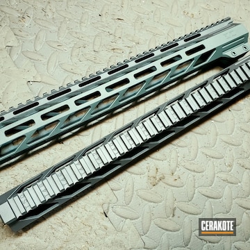 Ar Handguards Cerakoted Using Charcoal Green And Carbon Grey