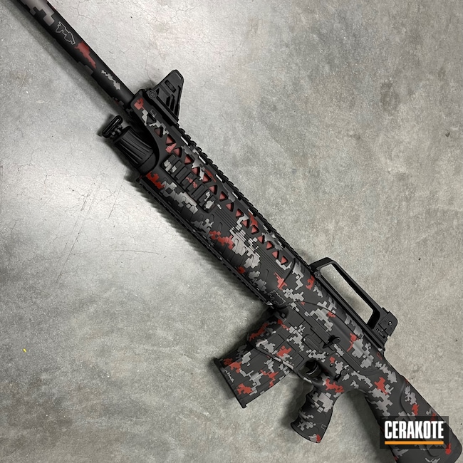 Cerakoted: S.H.O.T,AR Shotgun,VR80,Digital Camo,Graphite Black H-146,Rock Island Armory,Crimson H-221,Titanium H-170