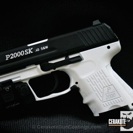 Powder Coating: Bright White H-140,Graphite Black H-146,Heckler & Koch,Handguns