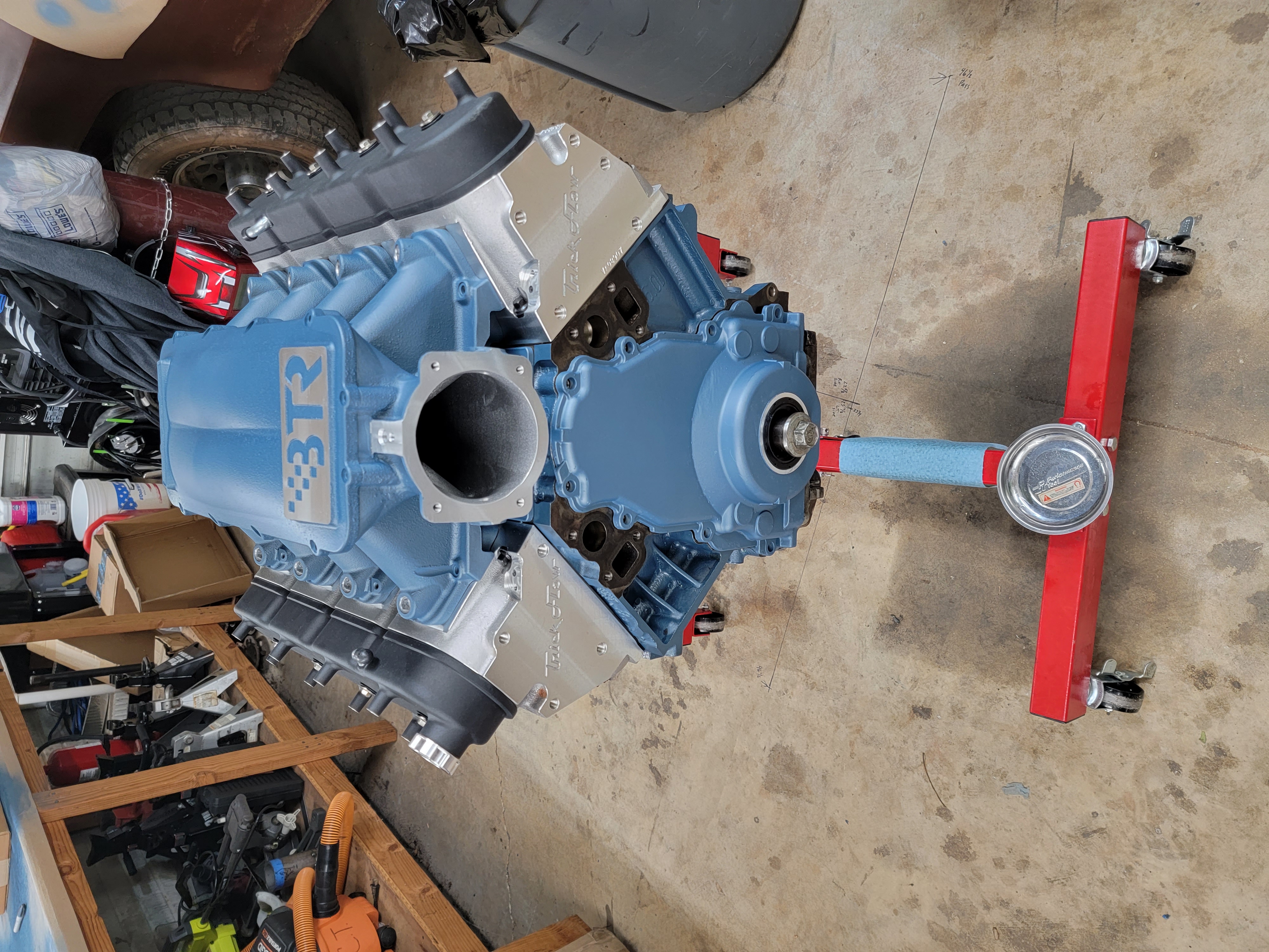 Complete Engine Cerakoted using Blue Titanium | Cerakote