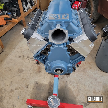 Powder Coating: Blue Titanium C-189,Engine,Automotive,#custom,LS Engine