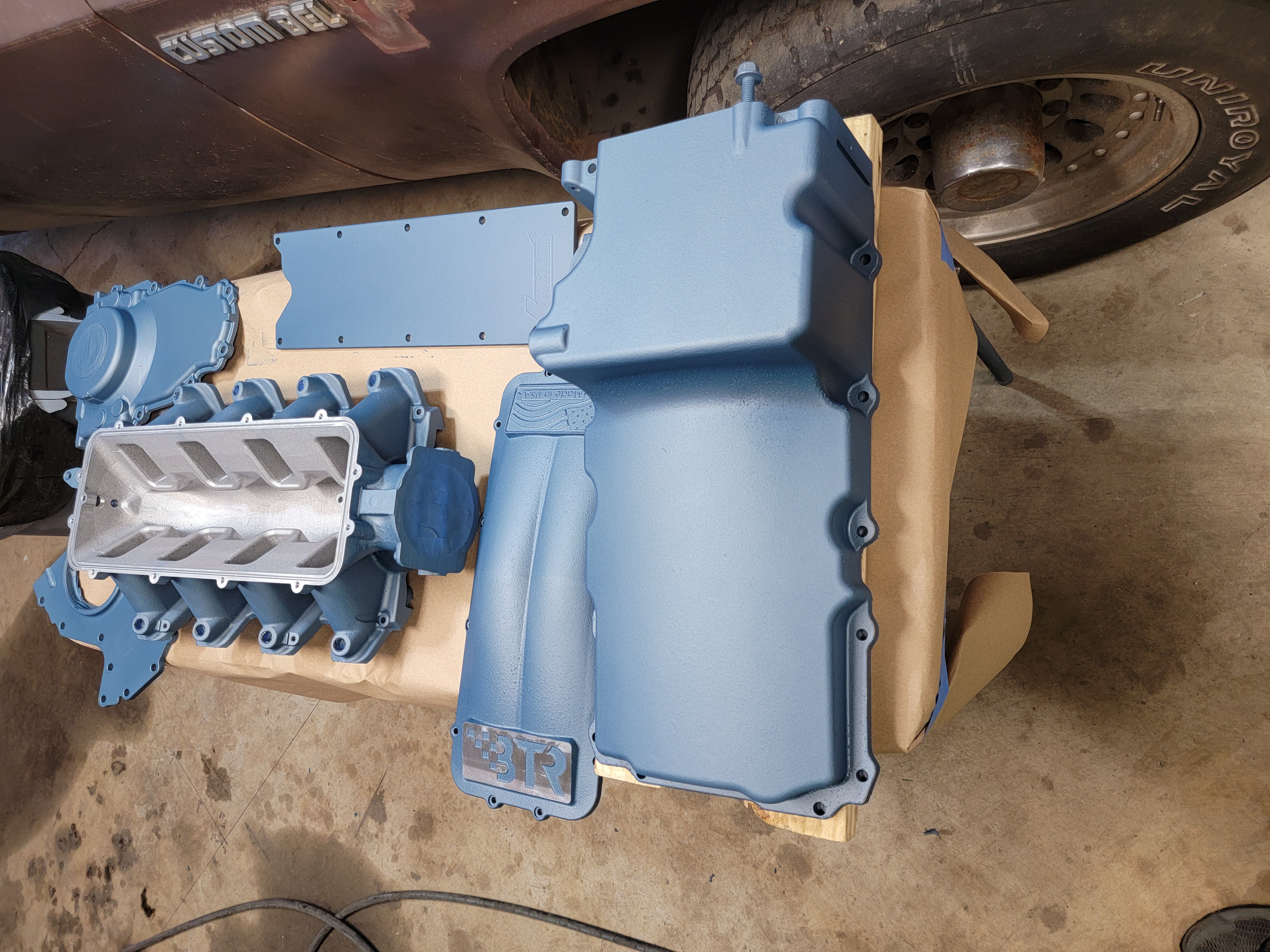 Complete Engine Cerakoted using Blue Titanium | Cerakote