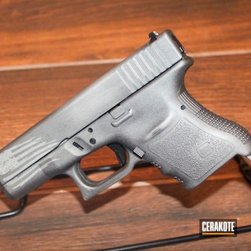 Glock 19 Cerakoted Using Platinum Grey And Graphite Black