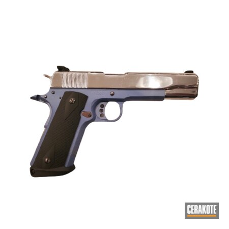 Powder Coating: 1911,S.H.O.T,Pistol,POLAR BLUE H-326,Remington,Polar Blue 1911