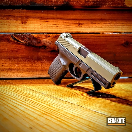 Powder Coating: Smith & Wesson,.40 S&W,S.H.O.T,BARRETT® BRONZE H-259,Pistol,Coyote Tan H-235
