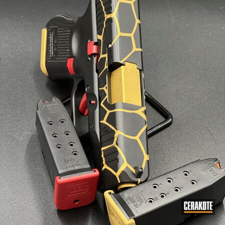Powder Coating: Glock,Glock 26,Gloss Black H-109,S.H.O.T,Gold H-122,USMC Red H-167,Hex,Custom Glock,Kryptek