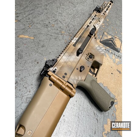 Powder Coating: FN Herstal,7.62,GLOCK® FDE H-261,Custom Camo,Rifle,BENELLI® SAND H-143,SCAR,Coyote Tan H-235,Handguard,FN,SCAR 17,17,7.62x51,FROST H-312,NOVESKE TIGER EYE BROWN  H-187,.308,Tactical Rifle,FN Scar,Kryptek