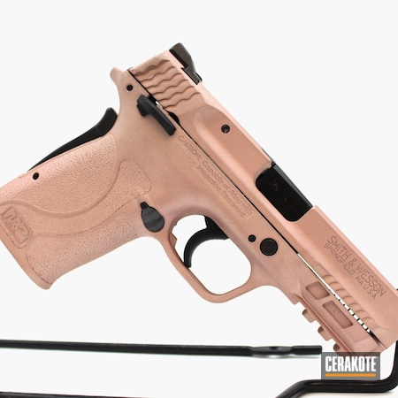 Powder Coating: ROSE GOLD H-327,Smith & Wesson,Smith & Wesson M&P Shield,Rose Gold,S.H.O.T,Pistol
