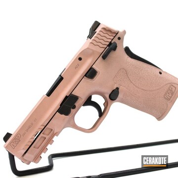 Smith & Wesson M&p Shield Cerakoted Using Rose Gold