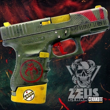 Custom Themed Glock, Cerakoted Using Armor Black, Sunflower And Crushed Silver
