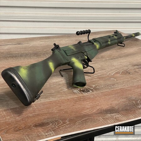 Powder Coating: Graphite Black H-146,Zombie Green H-168,S.H.O.T,Forest Green H-248,Springfield Armory,FAL,Rhodesian Camo