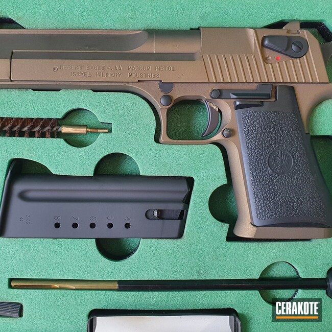 Cerakoted: S.H.O.T,.44 Magnum,Desert Eagle,Graphite Black H-146,Burnt Bronze H-148,Pistol,.44 EAGLE