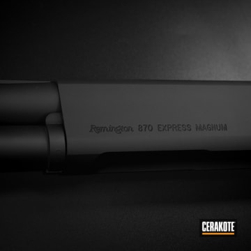 Remington 870 Cerakoted Using Sniper Grey
