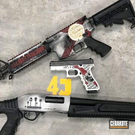 Powder Coating: Graphite Black H-146,Crimson H-221,Glock,Shotgun,Gold H-122,Stormtrooper White H-297,Theme,AR-15,Florida