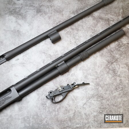 Powder Coating: Graphite Black H-146,12 Gauge,Shotgun,S.H.O.T,Remington,Remington 1100