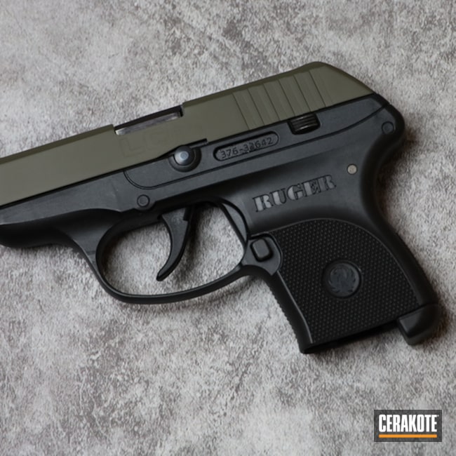 Ruger Lcp Pistol Cerakoted Using O.d. Green