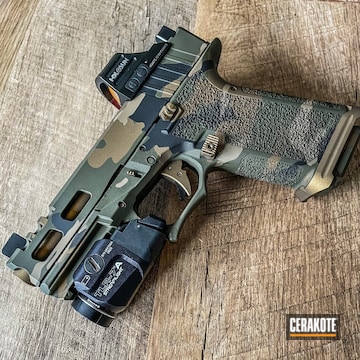 Glock P80 Cerakoted Using Armor Black, Gen Ii Flat Dark Earth And Multicam® Olive