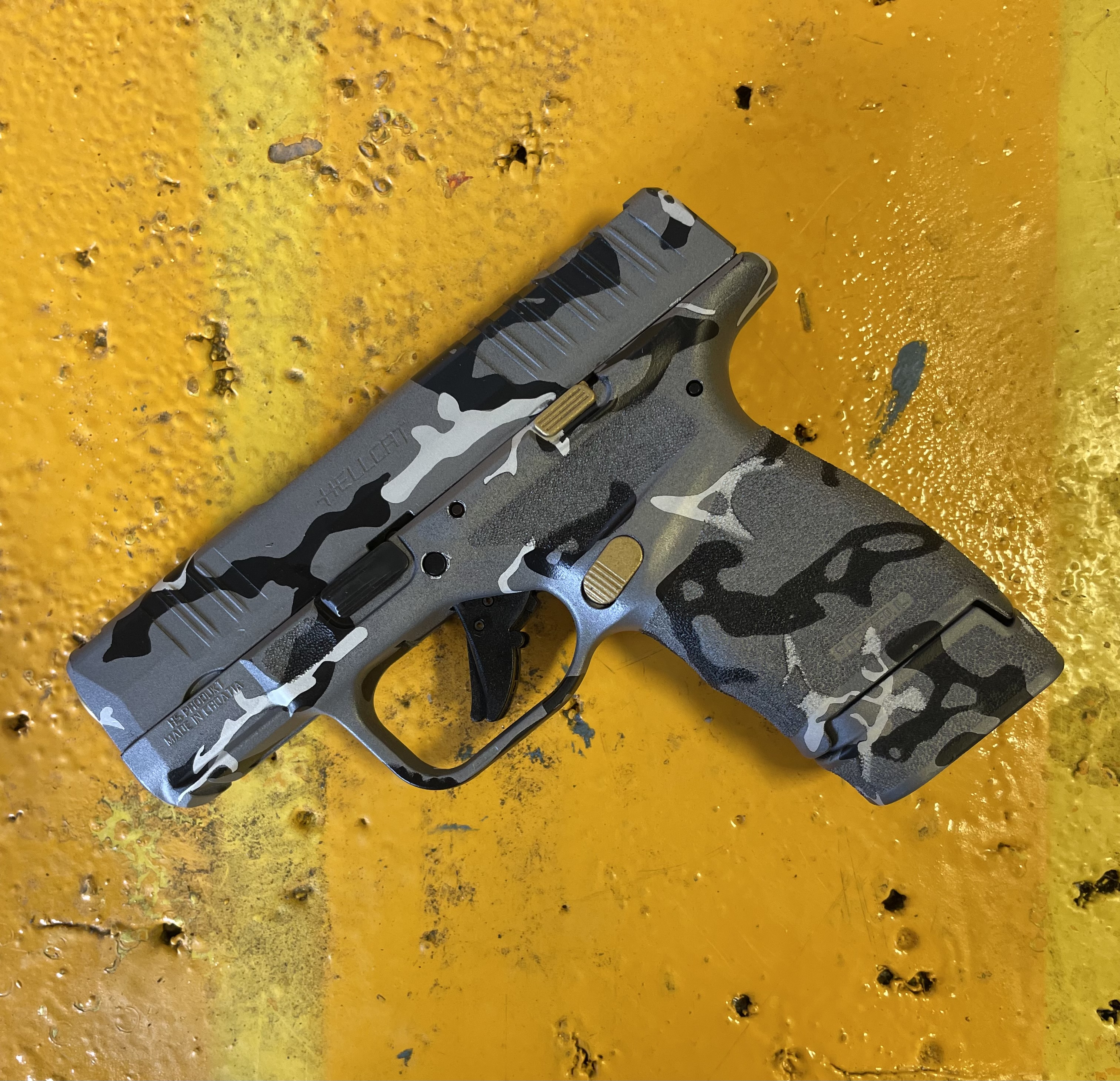 Custom Camo Springfield Armory Hellcat Cerakoted using Graphite Black ...