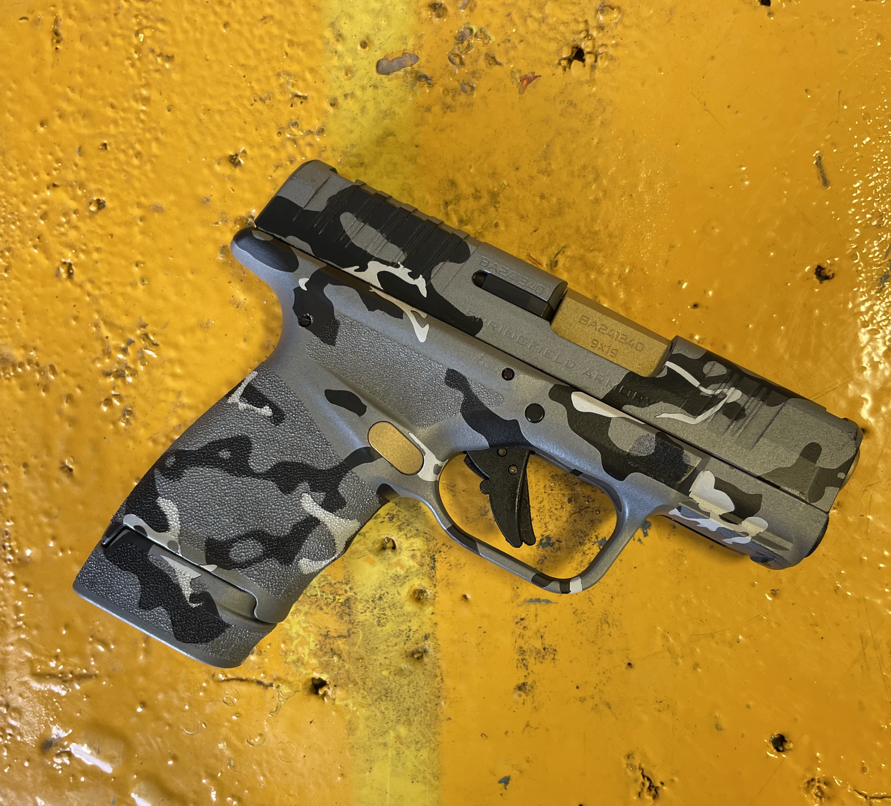 Custom Camo Springfield Armory Hellcat Cerakoted using Graphite Black ...