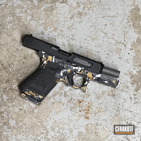 Powder Coating: 9mm,S.H.O.T,Gold H-122,Glock 19 Gen 5,Concrete E-160,Custom,Conceal Carry,Glock,Pistol,Armor Black H-190,Stormtrooper White H-297,Glock 19,Firearms,GEN 5