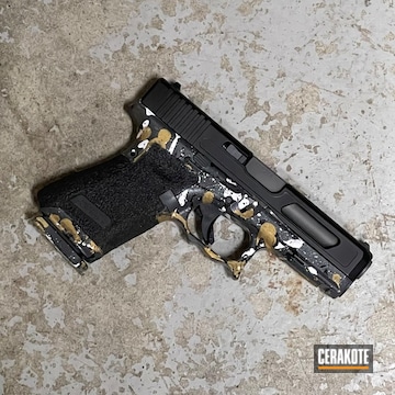 Glock 19 Cerakoted Using Armor Black, Stormtrooper White And Concrete