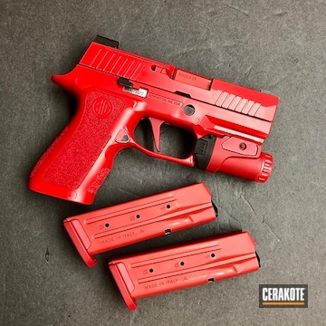 Sig P320 Cerakoted Using Usmc Red, Ruby Red And Firehouse Red