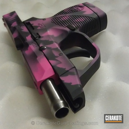 Powder Coating: Handguns,Armor Black H-190,Ruger,Prison Pink H-141