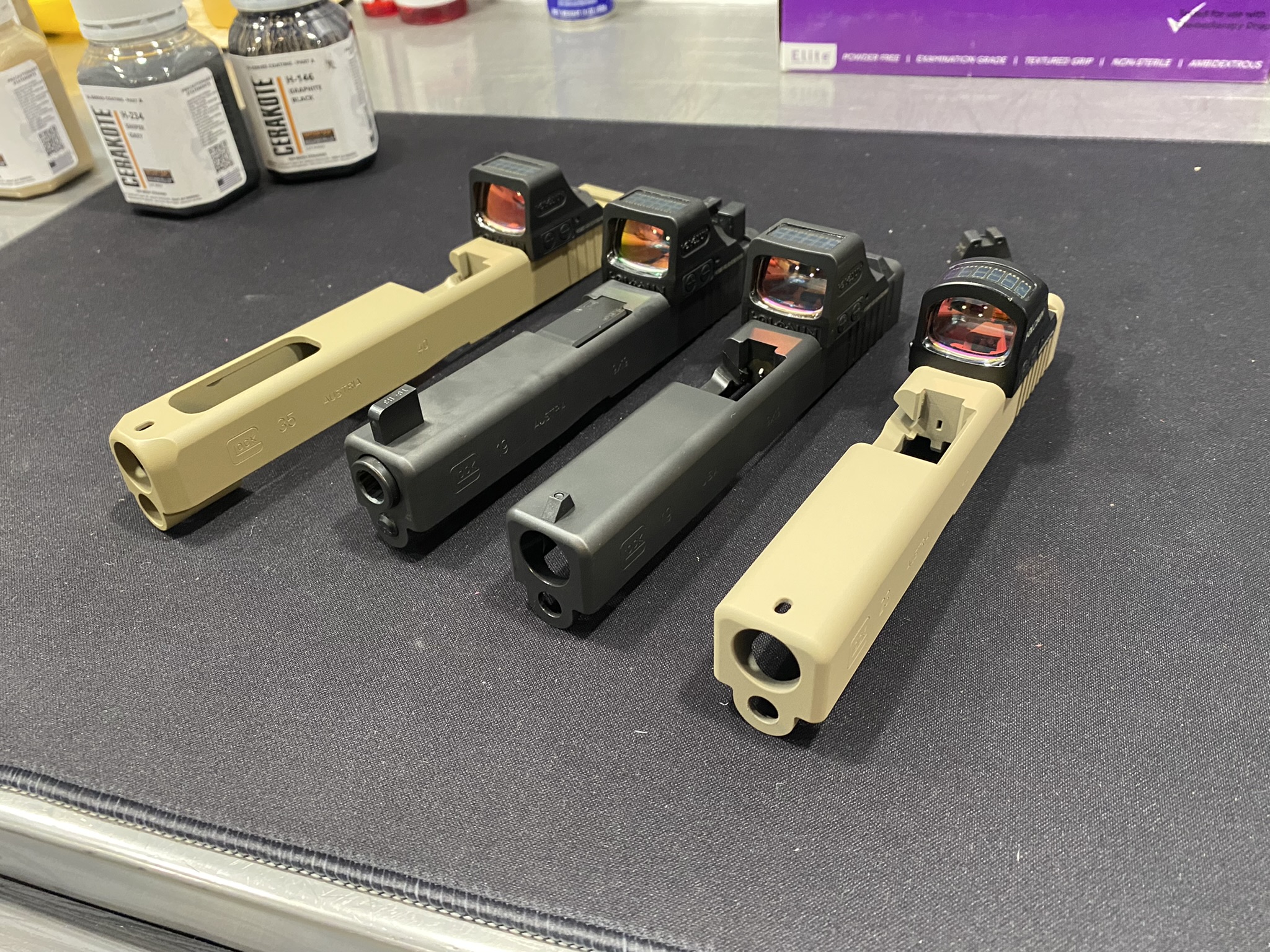 Glock 34 Cerakoted using Coyote Tan | Cerakote