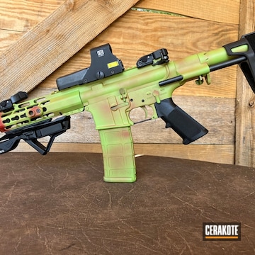 Zombie Green And Crimson Distressed Ar 