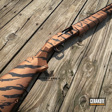 Cerakoted Graphite Black And Copper Custom Tiger Stripe Shotgun
