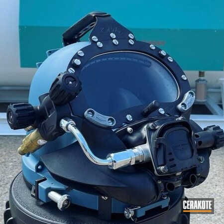 Powder Coating: Graphite Black H-146,Dive Helmet,Blue Titanium H-185,Scuba Diving