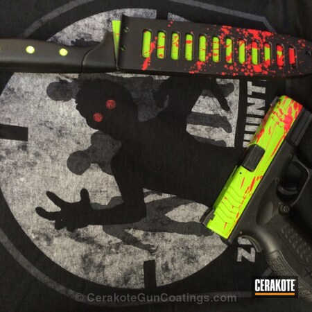 Powder Coating: Smith & Wesson,Zombie Green H-168,Handguns,Zombie Gun,Armor Black H-190,Zombie