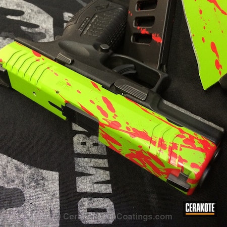 Powder Coating: Smith & Wesson,Zombie Green H-168,Handguns,Zombie Gun,Armor Black H-190,Zombie