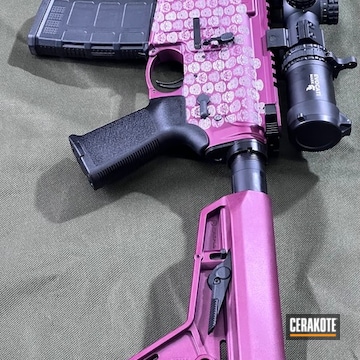 Black Cherry And Blackout Ar Rifle