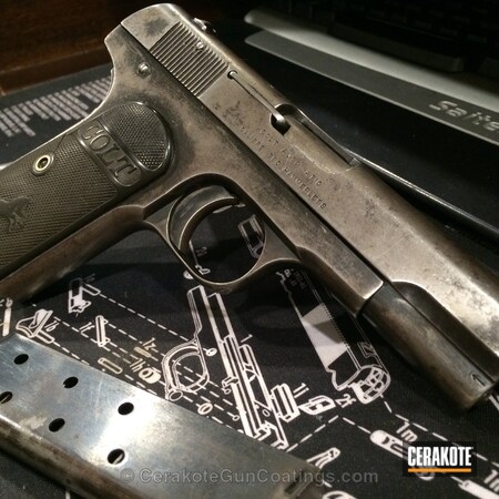 Powder Coating: Handguns,Blue Titanium H-185,Armor Black H-190,Colt