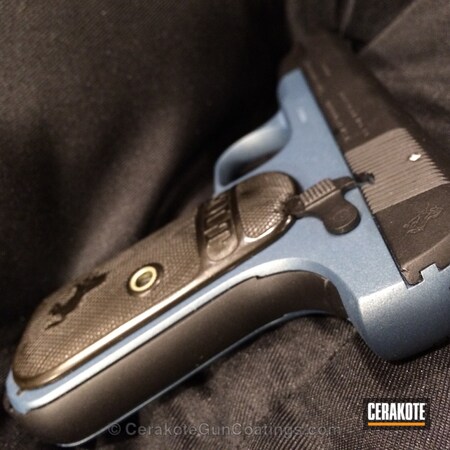Powder Coating: Handguns,Blue Titanium H-185,Armor Black H-190,Colt