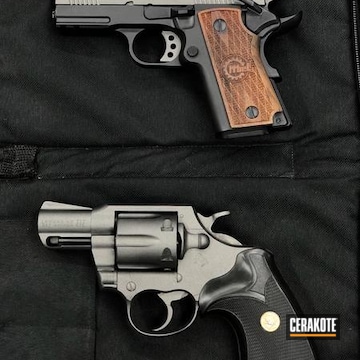 Cerakoted Pistol And Revolver In H-237