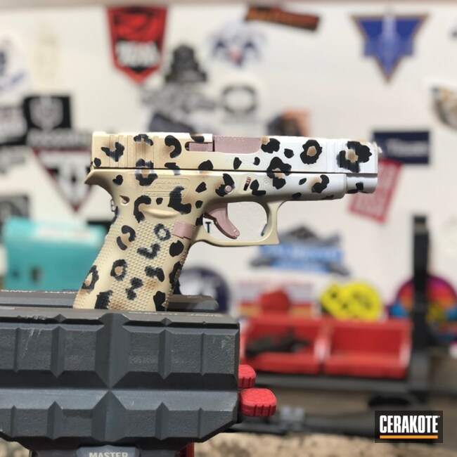 Cheetah Print Glock With Rose Gold Accents 