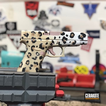 Cheetah Print Glock With Rose Gold Accents 