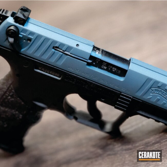 Cerakoted Blue Titanium Walther P22 Pistol