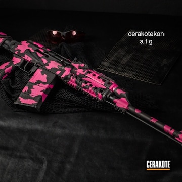 Cerakoted Sig™ Pink And Graphite Black Custom Pink Camo Ak
