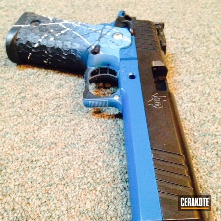 Powder Coating: Graphite Black H-146,Handguns,Sky Blue H-169