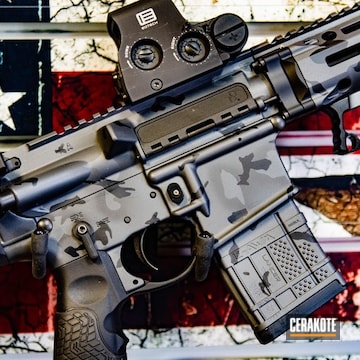 Cerakoted Magpul® Stealth Grey, Sniper Grey And Graphite Black Custom Camo Ar
