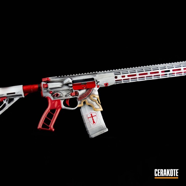 Cerakoted: S.H.O.T,Spartan,Knights Templar,Graphite Black H-146,Stormtrooper White H-297,USMC Red H-167,Sharps Brothers,AR Rifle,Gold H-122