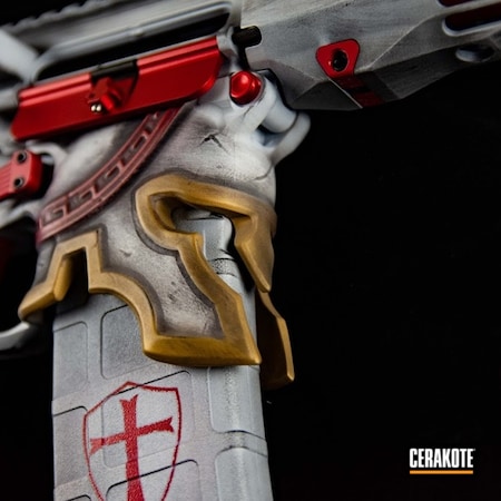Powder Coating: Graphite Black H-146,AR Rifle,S.H.O.T,Gold H-122,Stormtrooper White H-297,Knights Templar,USMC Red H-167,Spartan,Sharps Brothers