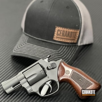 Cerakoted Gloss Black And Springfield® Grey Smith & Wesson Revolver