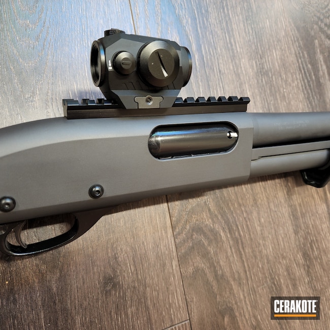 Cerakoted: Sniper Grey H-234,Shotgun,BLACKOUT E-100,Remington,Pump-action Shotgun