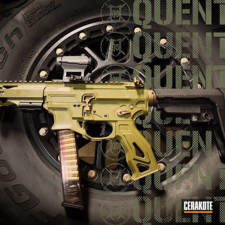 Powder Coating: AR-9 Pistol,Quentin Defense,ARQ-9,S.H.O.T,AR Pistol,AR-9,Noveske Bazooka Green H-189,Billet Receiver Set,Burnt Bronze H-148